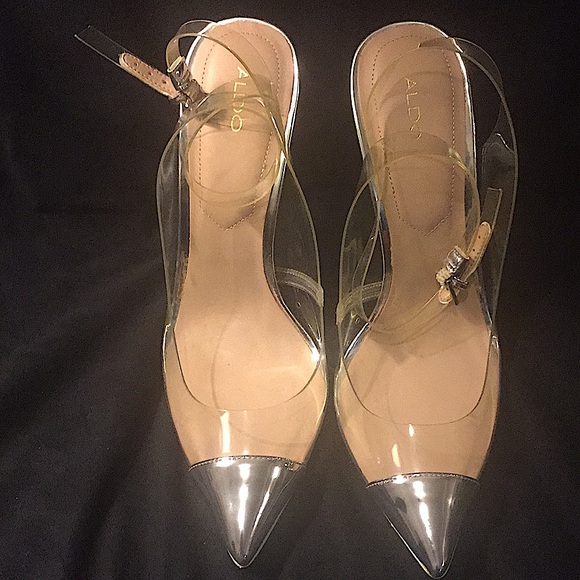 aldo clear strap heels